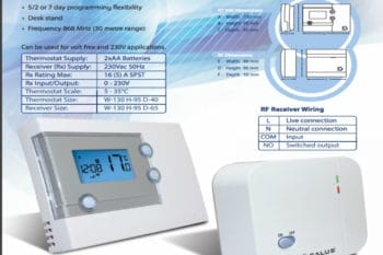 IFA 00RTS 500 - SRT500 RF Programmable Wireless Thermostat With LCD Display